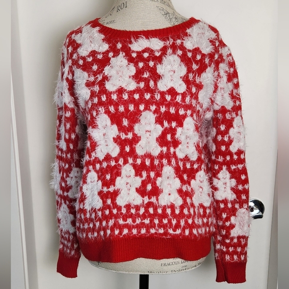 Grace Sweaters - Eyelash Knit Gingerbread Christmas Sweater